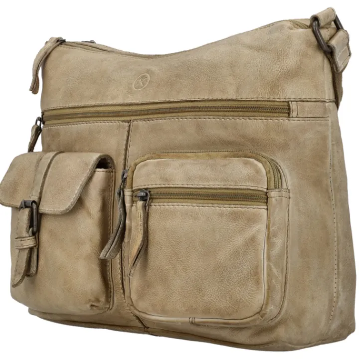 Schoudertassen|Crossbody>Hide & Stitches Paint Rock Shoulderbag sand