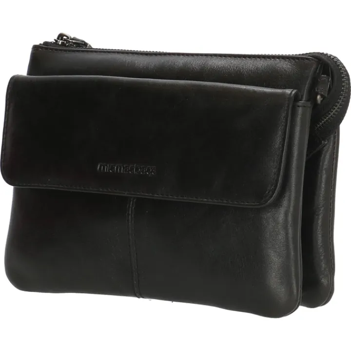 Crossbody|Schoudertassen>Hide & Stitches Porto Crossbody Tas zwart