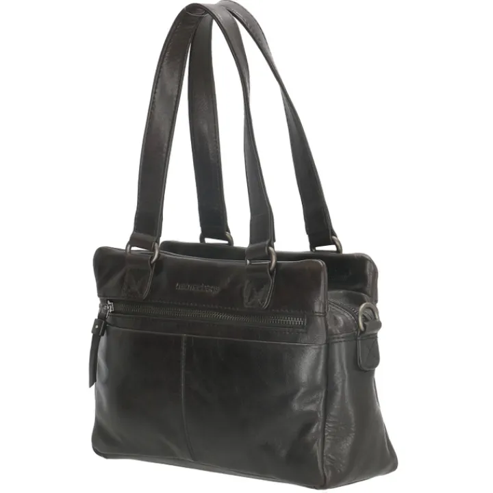 Schoudertassen|Handtassen>Hide & Stitches Porto Handtas zwart