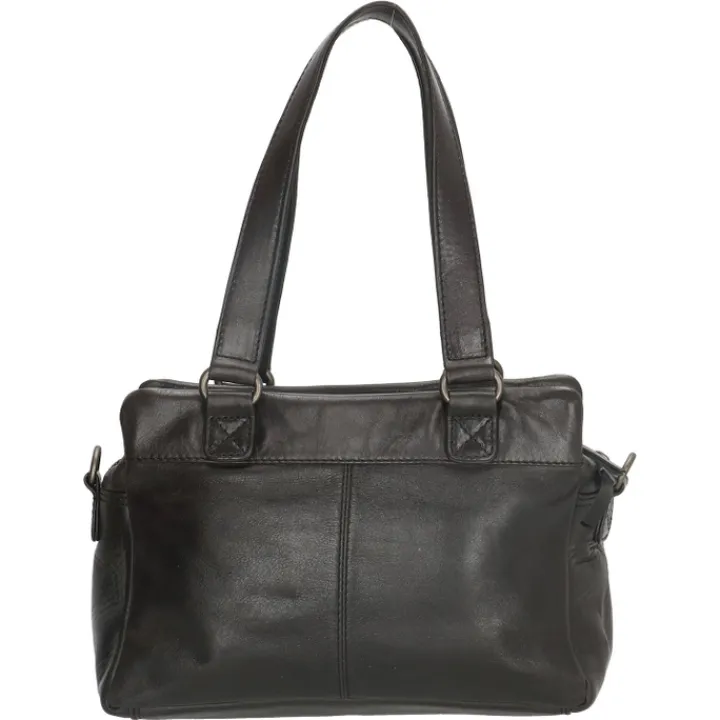 Schoudertassen|Handtassen>Hide & Stitches Porto Handtas zwart