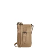 Telefoontasjes|Damestassen>Hide & Stitches Porto Telefoontasje taupe