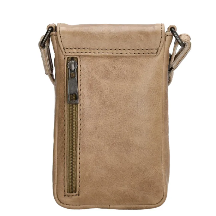 Telefoontasjes|Damestassen>Hide & Stitches Porto Telefoontasje taupe