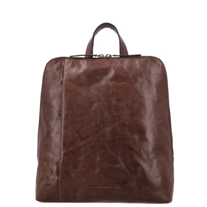 Daypack|Dames Rugzakken>Hide & Stitches Westland Backpack dark brown