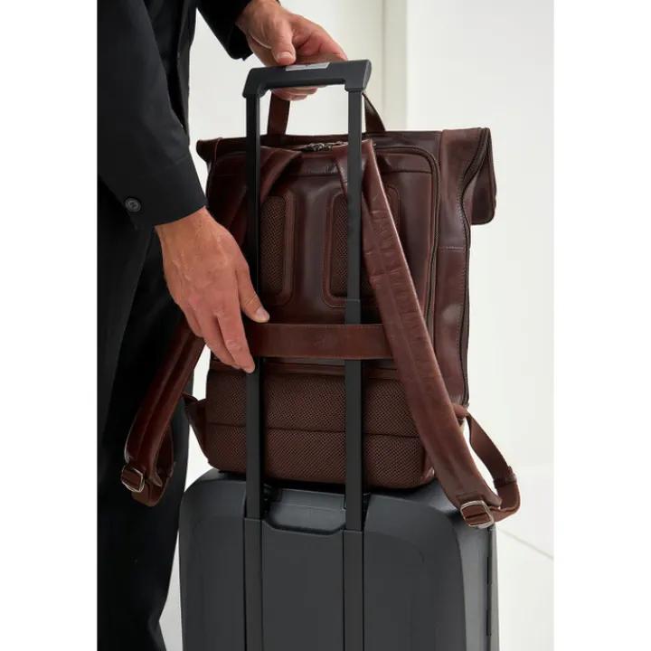 Kleine Rugzakken|15 Inch Laptoptassen>Jost Lund Messenger Backpack brown
