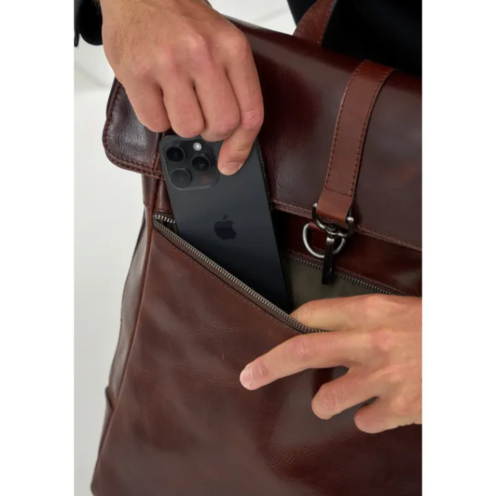 Kleine Rugzakken|15 Inch Laptoptassen>Jost Lund Messenger Backpack brown