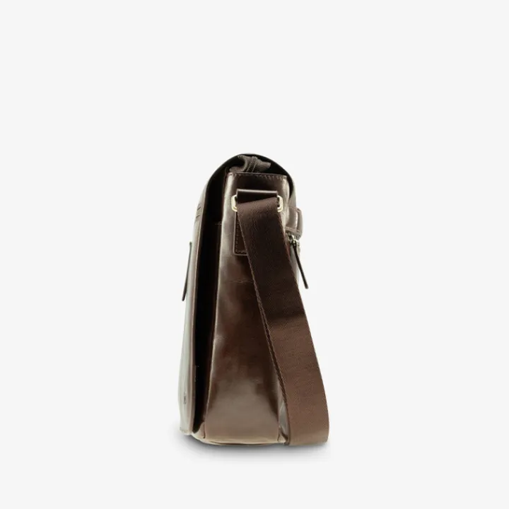 Herentassen|Laptop Schoudertassen>Jost Skagen Shoulderbag M brown
