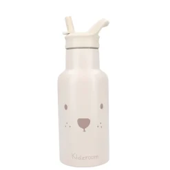 Waterflessen|Thermosflessen>Kidzroom Beary Excited Bottle 350 ML beige