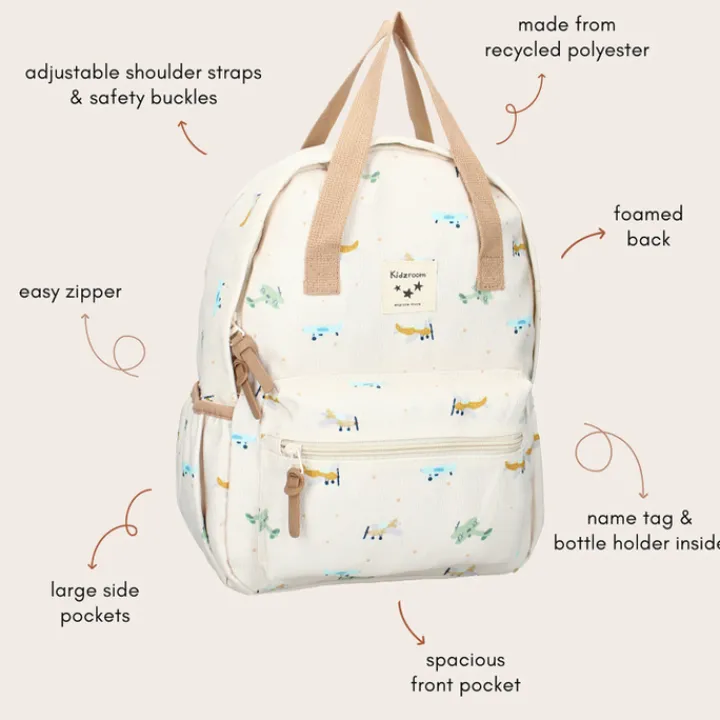 Peuter Rugzakken|Kinderrugzakken>Kidzroom Little Small Talk Backpack beige
