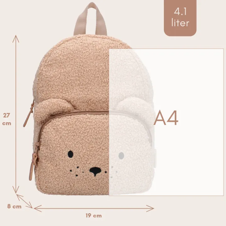 Peuter Rugzakken|Kinderrugzakken>Kidzroom Pisa Comfort Friends Backpack brown