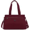 Dames Schooltassen|Schooltas Shoppers>Kipling Elysia Work E e jq maroon tile jacquard