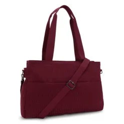 Dames Schooltassen|Schooltas Shoppers>Kipling Elysia Work E e jq maroon tile jacquard