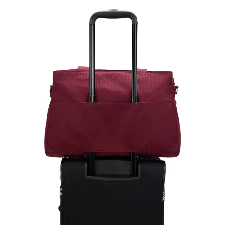 Dames Schooltassen|Schooltas Shoppers>Kipling Elysia Work E e jq maroon tile jacquard