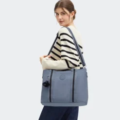 Shoppers|Schoudertassen>Kipling Minta L b blue stone