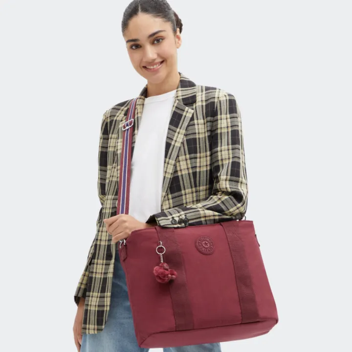 Shoppers|Schoudertassen>Kipling Minta L b lounge wine
