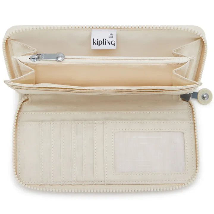 Rfid Portemonnees|Grote Portemonnees>Kipling Money World Wallet hideaway beige
