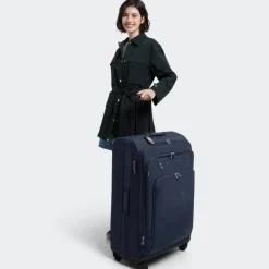 Zachte Koffers|Reiskoffers>Kipling New Youri Spin L blue bleu 2