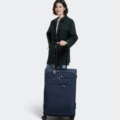 Zachte Koffers|Reiskoffers>Kipling New Youri Spin M blue bleu 2