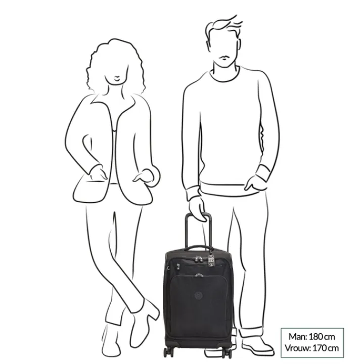 Transavia Trolleys|Handbagage Trolleys>Kipling New Youri Spin S blue bleu 2