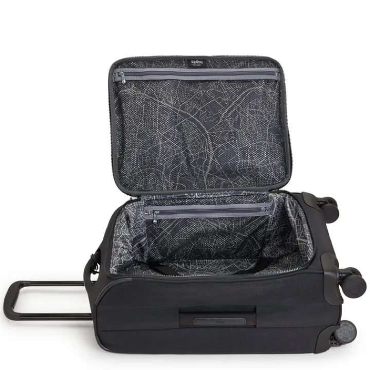 Transavia Trolleys|Handbagage Trolleys>Kipling New Youri Spin S black noir