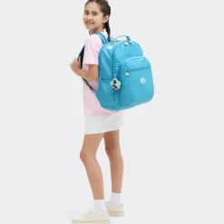 Schoolrugzak|Heren Schooltassen>Kipling Seoul Lap blue met