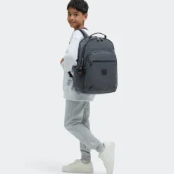 Schoolrugzak|Heren Schooltassen>Kipling Seoul Lap marine navy