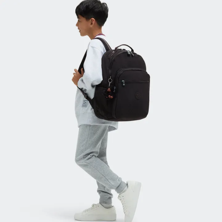 Schoolrugzak|Heren Schooltassen>Kipling Seoul Lap true black