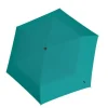 Paraplu'S>Knirps U.200 Ultra Light Duomatic Paraplu UV Protection turquoise with black coating