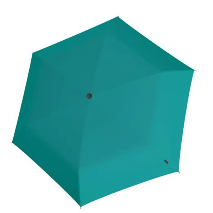 Paraplu'S>Knirps U.200 Ultra Light Duomatic Paraplu UV Protection turquoise with black coating