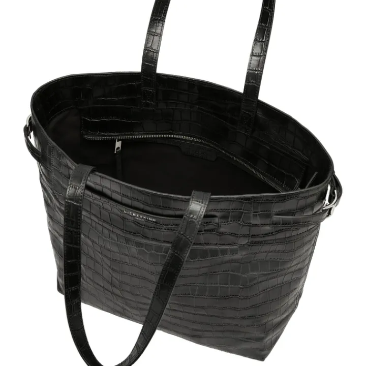 Schoudertassen|Fashion Tassen>Liebeskind Lora Croco Tote L black