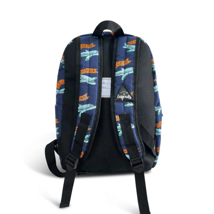 Kleine Rugzakken|Peuter Rugzakken>Little Legends Backpack L football plane