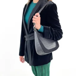 Schoudertassen|Crossbody>LouLou Essentiels 103Bag Classy Croc black