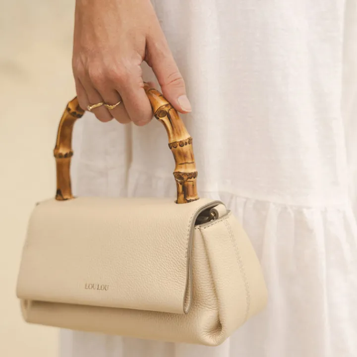Schoudertassen|Handtassen>LouLou Essentiels Bamboo Mae blue