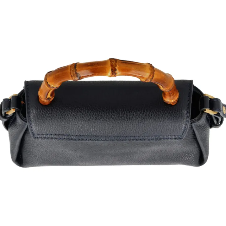 Schoudertassen|Handtassen>LouLou Essentiels Bamboo Mae blue