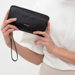 Rfid Portemonnees|Grote Portemonnees>LouLou Essentiels SLB black