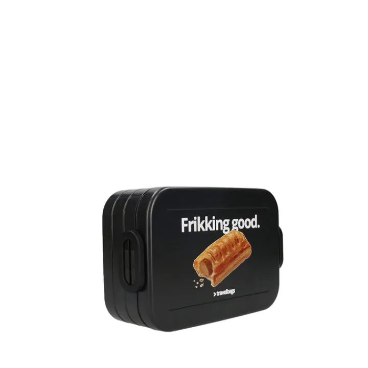 Lunchboxen>Mepal X Travelbags Frikandelbroodjetrommel Lunchbox Medium black