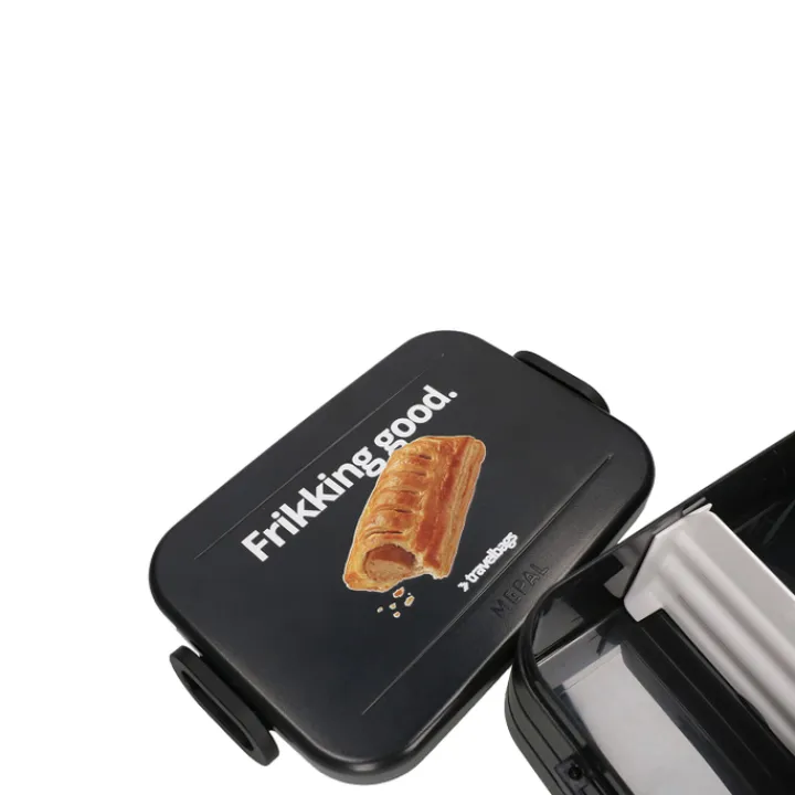 Lunchboxen>Mepal X Travelbags Frikandelbroodjetrommel Lunchbox Medium black
