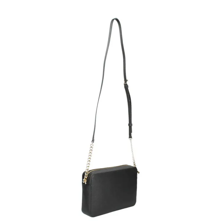 Schoudertassen|Crossbody>Michael Kors Jet Set Lg Crossbody Golden Chain Bag black