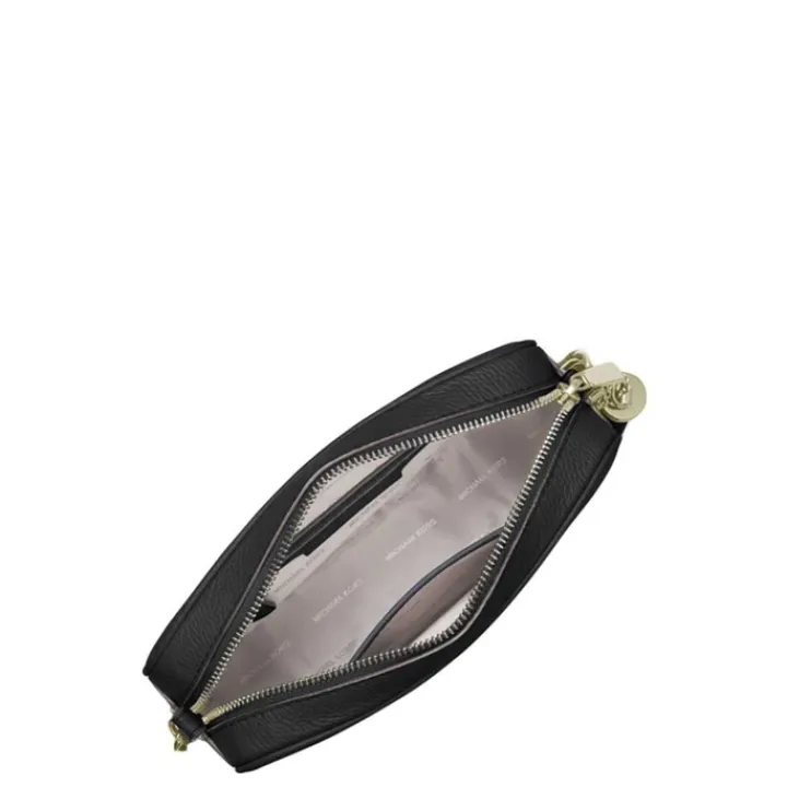 Schoudertassen|Crossbody>Michael Kors Jet Set Md Camerabag Gold Chain Crossbody black