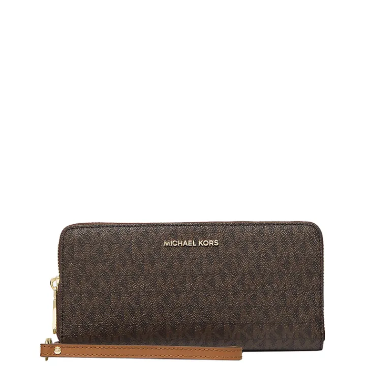 Grote Portemonnees|Dames Portemonnees>Michael Kors Jet Set Travel Continental brown
