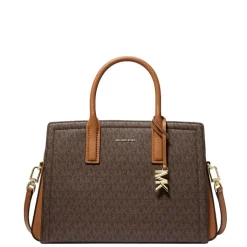 Schoudertassen|Handtassen>Michael Kors Laila MD Satchel brn/acorn