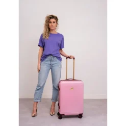 Reistrolleys|Reiskoffers>MOSZ Lauren Trolley 66 blush pink
