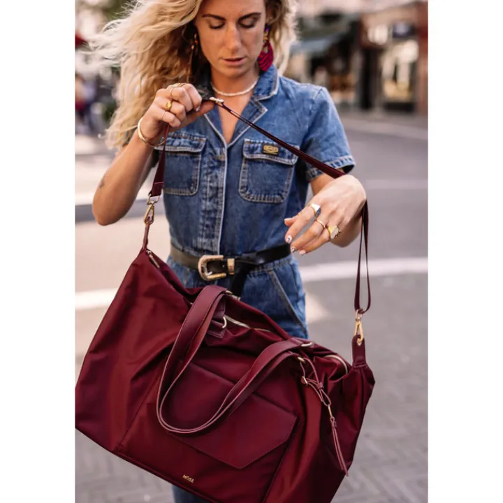 Handbagage Reistassen|Dames Reistassen>MOSZ Sandy Travelbag blush pink
