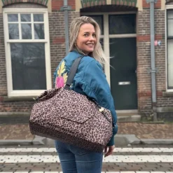 Handbagage Reistassen|Dames Reistassen>MOSZ Sandy Travelbag leopard