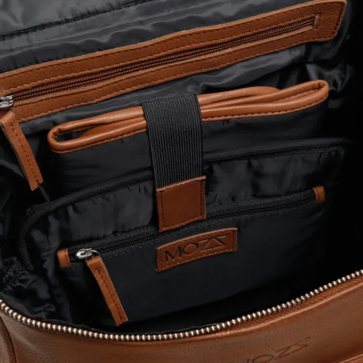 Luiertassen|Damestassen>Mozz Beloved Diaper Backpack cognac
