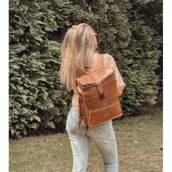 Luiertassen|Damestassen>Mozz Croco Gobi Backpack croco camel
