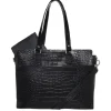 Luiertassen|Damestassen>Mozz Croco Savanna Luiertas black croco