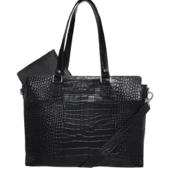 Luiertassen|Damestassen>Mozz Croco Savanna Luiertas black croco