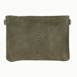 Luiertassen|Damestassen>Mozz Luieretui Crossbody Suede snake olive