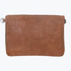 Luiertassen|Damestassen>Mozz Luieretui Crossbody Suede snake cognac