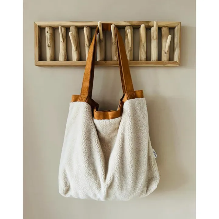 Luiertassen|Damestassen>Mozz Mom Bag Teddy Suede beige